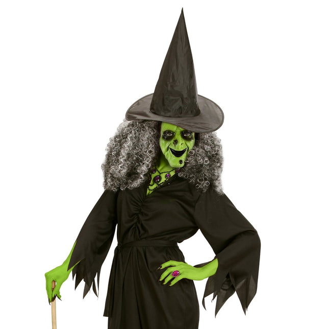 Halloween Masker Neon Groen Heks van Widmann koop je bij Partywinkel