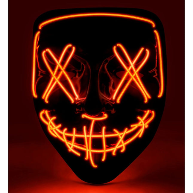 Halloween Masker Rood Met Licht van Widmann koop je bij Partywinkel