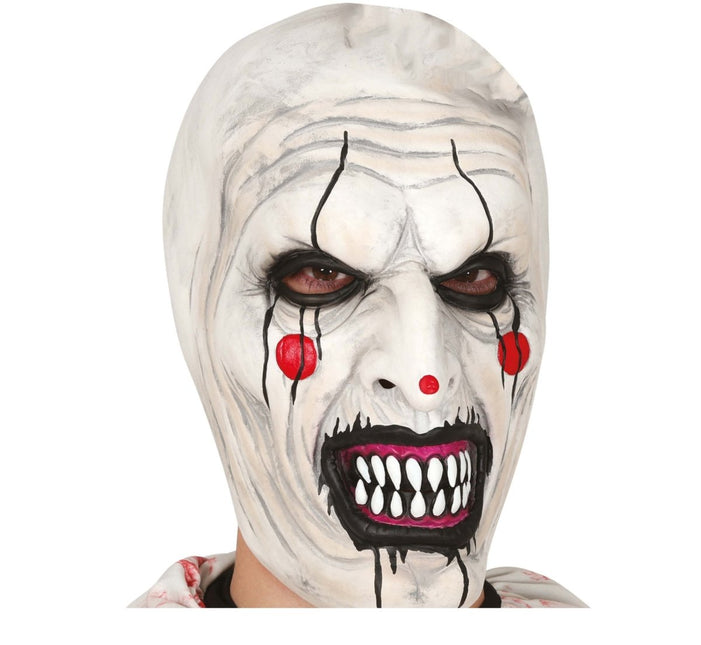 Halloween Masker Wit Clown - Partywinkel - 8434077205402