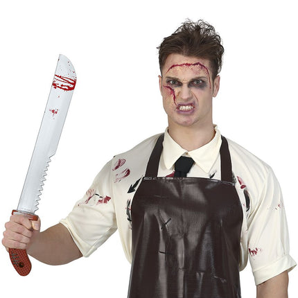 Halloween Nep Machete Met Zaag 60cm - Partywinkel - 8434077161425