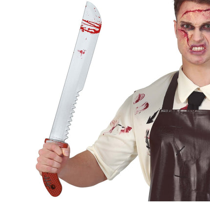 Halloween Nep Machete Met Zaag 60cm - Partywinkel - 8434077161425