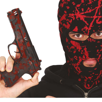 Halloween Nep Pistool Bloederig 22cm - Partywinkel - 8434077165119