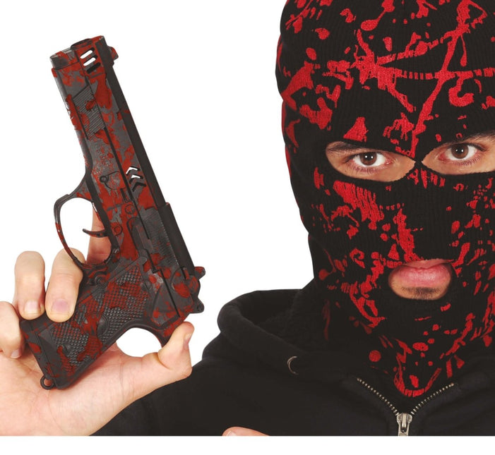 Halloween Nep Pistool Bloederig 22cm - Partywinkel - 8434077165119
