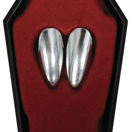 Halloween Nep Tanden Zilver - Partywinkel - 8434077209035