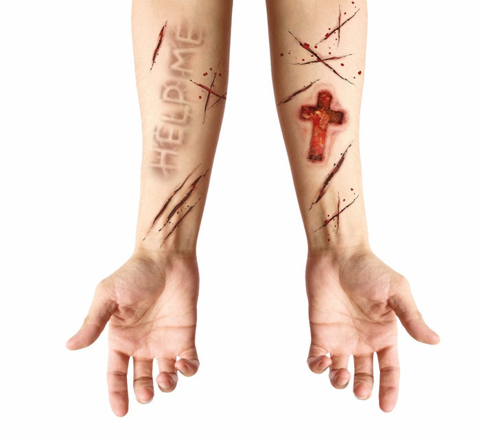 Halloween Nep Tattoos Bezeten van Fiestas Guirca koop je bij Partywinkel
