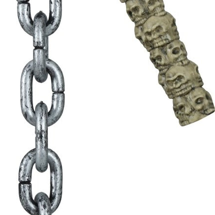 Halloween Nep Wapenstok Schedel Aan Ketting 84cm van Fiestas Guirca koop je bij Partywinkel