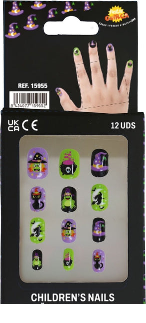 Halloween Nepnagels Kind Heksen van Fiestas Guirca koop je bij Partywinkel