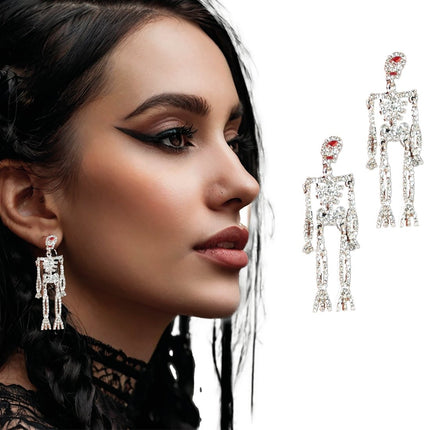 Halloween Oorbellen Skelet 6,5cm van Fiestas Guirca koop je bij Partywinkel