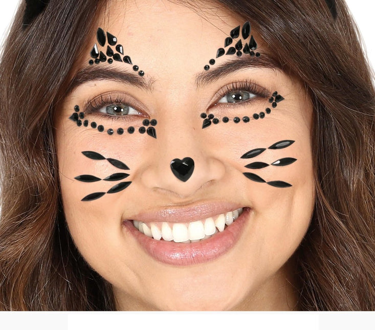 Halloween Plak Diamantjes Kat van Fiestas Guirca koop je bij Partywinkel