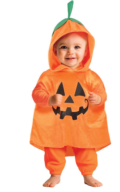 Halloween Poncho Baby Pompoen van Fiestas Guirca koop je bij Partywinkel