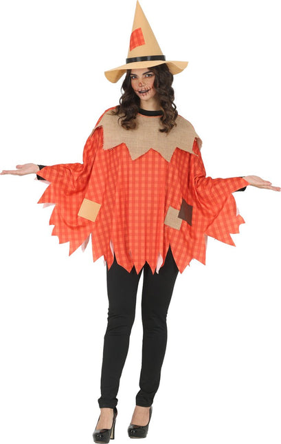 Halloween Poncho Dames Vogelverschrikker van Fiestas Guirca koop je bij Partywinkel