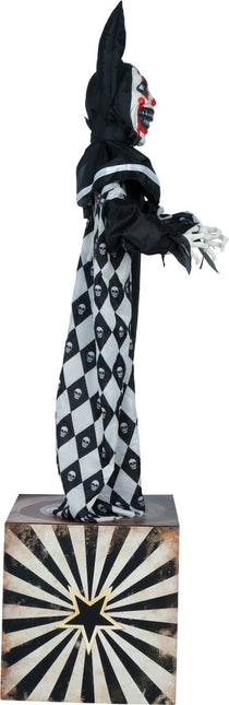 Halloween Pop Clown Met Licht, Geluid En Beweging 1,7m van Fiestas Guirca koop je bij Partywinkel