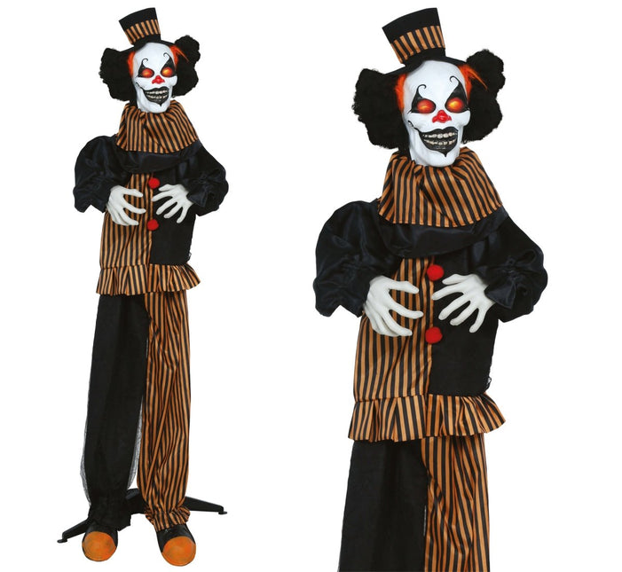 Halloween Pop Clown Met Licht, Geluid En Beweging 1,7m van Fiestas Guirca koop je bij Partywinkel