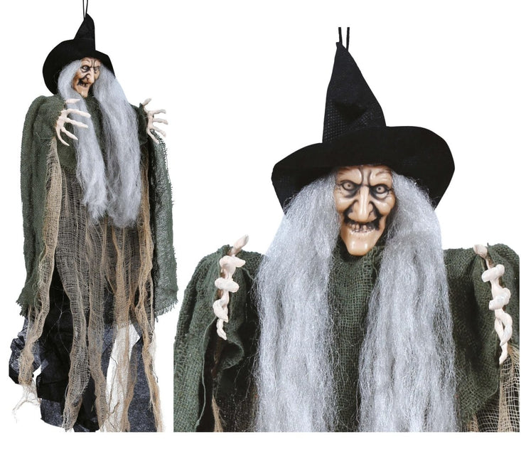 Halloween Pop Hangend Heks 50cm van Fiestas Guirca koop je bij Partywinkel