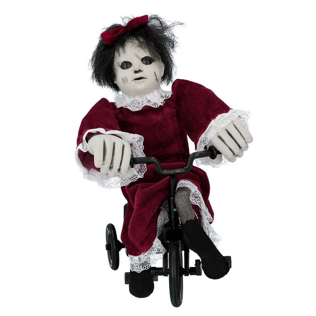 Halloween Pop Mathilde Op Fiets 35cm van Boland koop je bij Partywinkel