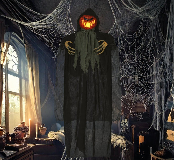Halloween Pop Pompoen Met Licht 1,2m van Fiestas Guirca koop je bij Partywinkel
