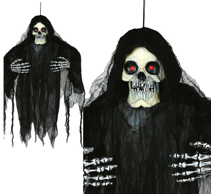Halloween Pop Skelet Met Licht, Geluid En Beweging 1,20m van Fiestas Guirca koop je bij Partywinkel