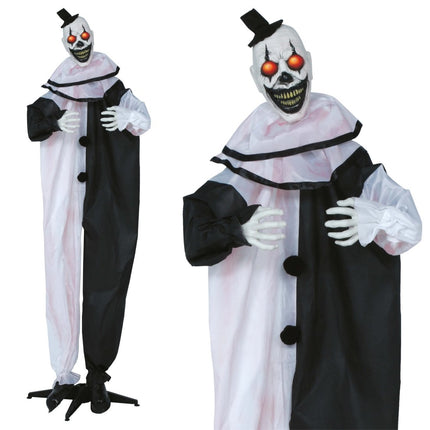Halloween Pop Staande Clown Met Licht, Geluid En Beweging 2,05m van Fiestas Guirca koop je bij Partywinkel