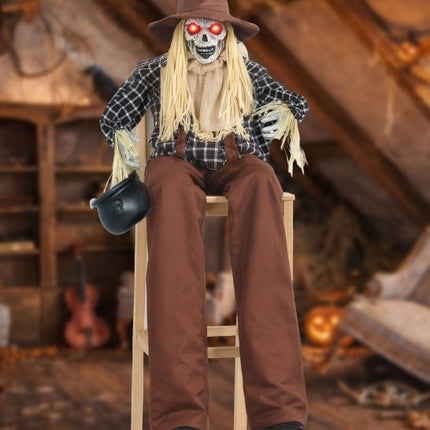 Halloween Pop Vogelverschrikker Met Licht, Geluid En Beweging 1,85m van Fiestas Guirca koop je bij Partywinkel