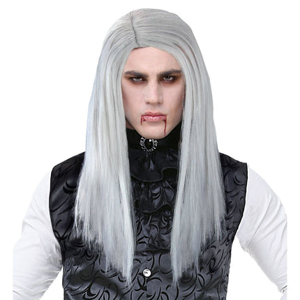 Halloween Pruik Grijs Heren Vampier van Widmann koop je bij Partywinkel