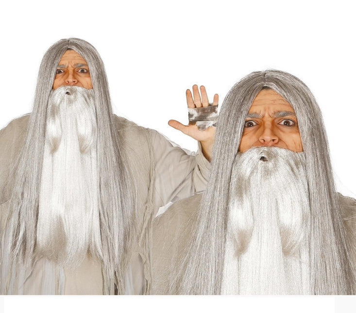 Halloween Pruik Heks Grijs van Fiestas Guirca koop je bij Partywinkel