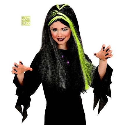 Halloween Pruik Kind Heks van Widmann koop je bij Partywinkel