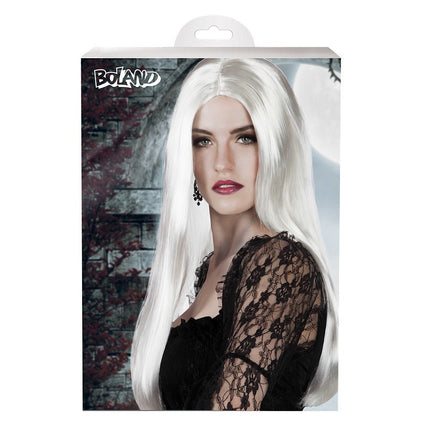 Halloween Pruik Lang Haar Wit van Boland koop je bij Partywinkel