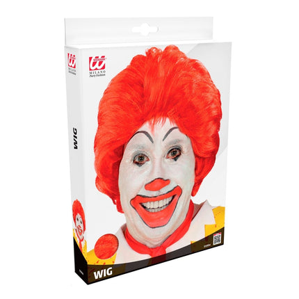 Halloween Pruik Rood Ronald van Widmann koop je bij Partywinkel