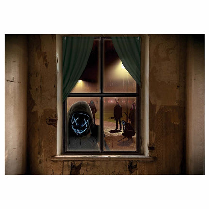 Halloween Raamdecoratie Horror Maskers van Fiestas Guirca koop je bij Partywinkel