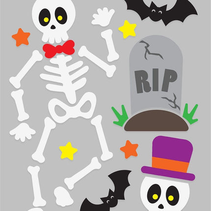 Halloween Raamsticker Skelet 25cm - Partywinkel - 8434077269053