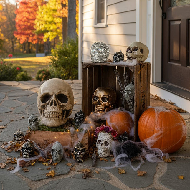 Halloween Schedel 3st van Boland koop je bij Partywinkel