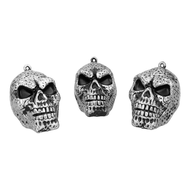 Halloween Schedel 8cm 3st van Boland koop je bij Partywinkel