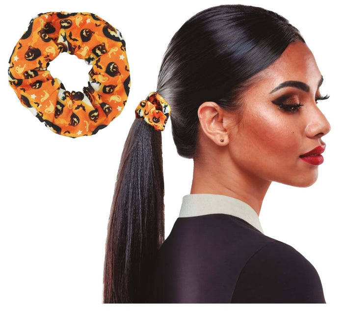 Halloween Scrunchie Pompoen - Partywinkel - 8434077190975
