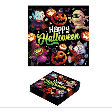 Halloween Servetten 16cm 20st - Partywinkel - 8434077269114