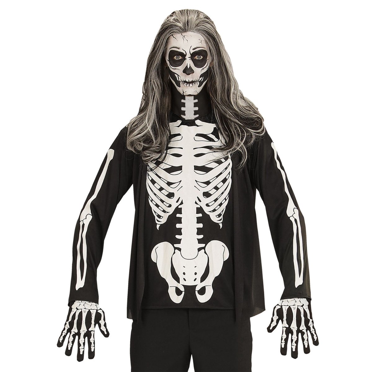 W WIDMANN MILANO Party Fashion - Skeletkostuum, overall met W WIDMANN MILANO Party Fashion - Skeletkostuum, overall met