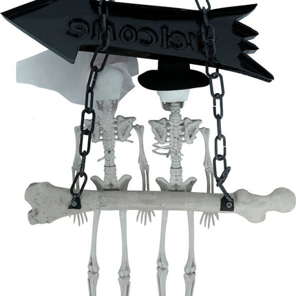Halloween Skelet Bordje Welcome 30cm van Fiestas Guirca koop je bij Partywinkel