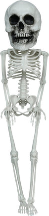 Halloween Skelet Hangend Groot Hoofd 40cm van Fiestas Guirca koop je bij Partywinkel