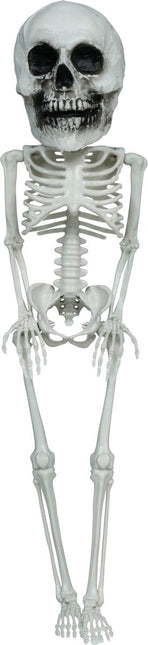 Halloween Skelet Hangend Groot Hoofd 40cm van Fiestas Guirca koop je bij Partywinkel