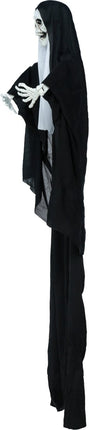 Halloween Skelet Hangende Non Met Licht 1,15m van Fiestas Guirca koop je bij Partywinkel