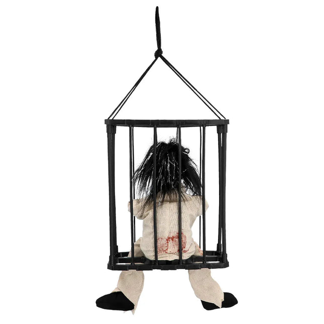 Halloween Skelet In Kooi 28cm van Boland koop je bij Partywinkel
