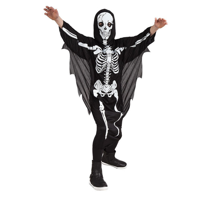 Halloween Skelet Kostuum Kind Zwart van Boland koop je bij Partywinkel