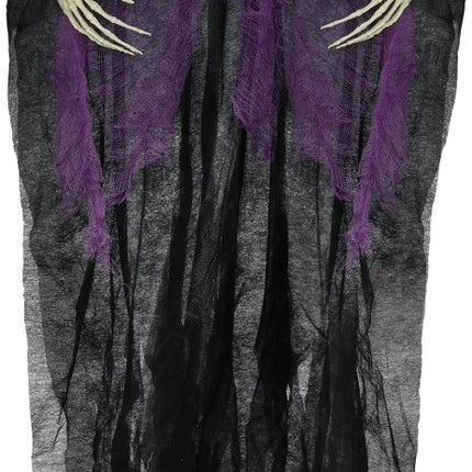 Halloween Skelet Zwart Paars Skelet 90cm van Fiestas Guirca koop je bij Partywinkel