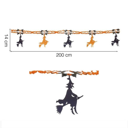 Halloween Slinger Heks 2m - Partywinkel - 8434077088913