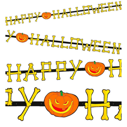 Halloween Slinger Pompoen 2m van Widmann koop je bij Partywinkel