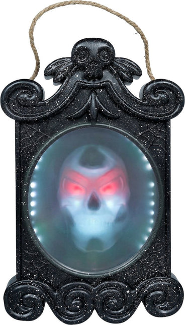 Halloween Spiegel Met Beeld, Licht En Beweging 45cm van Fiestas Guirca koop je bij Partywinkel