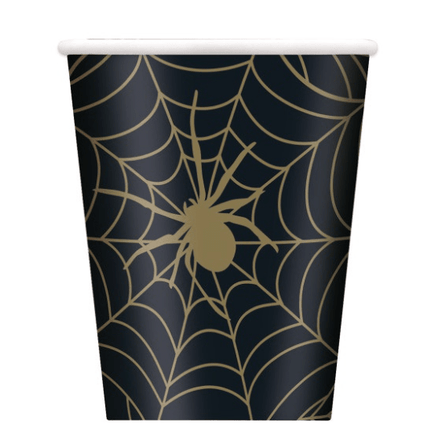 Halloween Spinnenweb Bekers 8st van Unique koop je bij Partywinkel