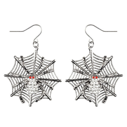 Halloween Spinnenweb Oorbellen 12cm van Boland koop je bij Partywinkel