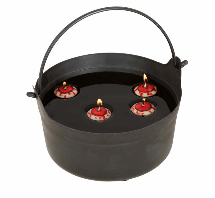 Halloween Tafeldecoratie Drijvende Oogkaarsen van Fiestas Guirca koop je bij Partywinkel