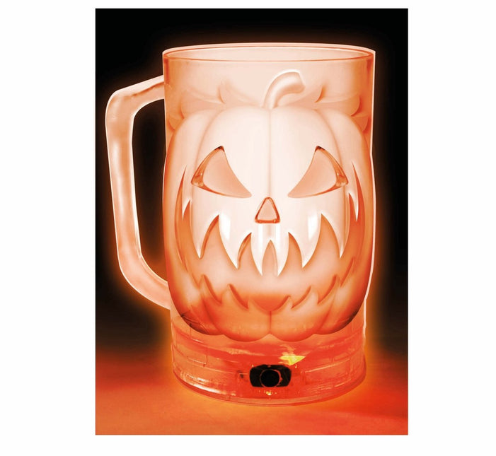 Halloween Tafeldecoratie Lichtje Pompoen 10cm van Fiestas Guirca koop je bij Partywinkel