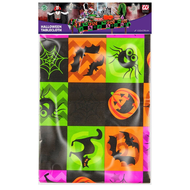 Halloween Tafelkleed Gekleurd Neon 1,78m van Widmann koop je bij Partywinkel